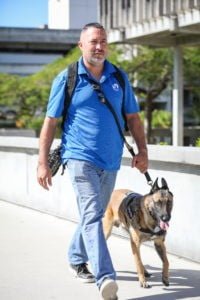 Ozzie Martinez and Service Dog